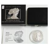 2024 PROOF SILVER EAGLE W BOX PAPERS