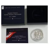 US  ARMY SILVER MEDALS PROGRAM W BOX PAPERS