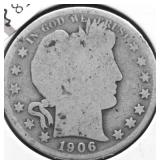 1906 O BARBER HALF DOLLAR G