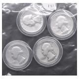 4 SILVER QUARTERS