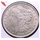 1921 MORGAN DOLLAR AU