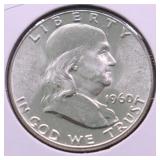 1960 GEM BU FRANKLIN HALF DOLLAR