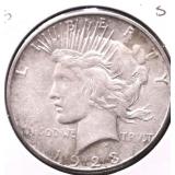1923 S PEACE DOLLAR AU