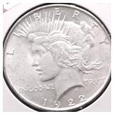 1922 PEACE DOLLAR AU