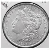 1891 MORGAN DOLLAR AU