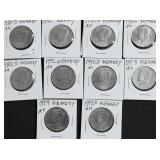 10 CLAD KENNEDY HALF DOLLARS