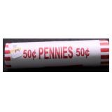 2025 D GEM RED ROLL OF LINCOLN CENTS