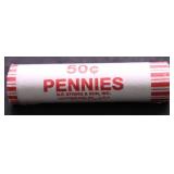 2025  GEM RED ROLL OF LINCOLN CENTS