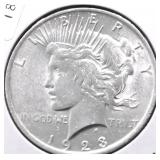 1923 PEACE DOLLAR AU