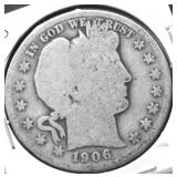 1906 BARBER HALF DOLLAR G