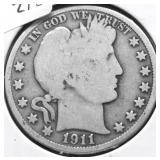 1911 BARBER HALF DOLLAR G