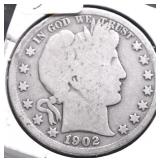 1902 O BARBER HALF DOLLAR G