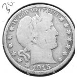 1915 D BARBER HALF DOLLAR G