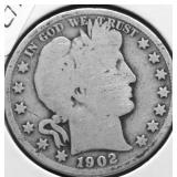 1902 S BARBER HALF DOLLAR G