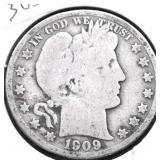 1909 S BARBER HALF DOLLAR G