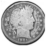 1901 BARBER HALF DOLLAR G