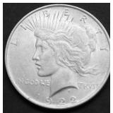 1922 CHOICE BU PEACE DOLLAR