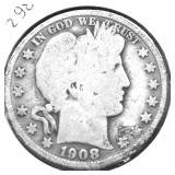 1908 O BARBER HALF DOLLAR G