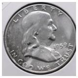 1959 PROOF FRANKLIN  HALF DOLLAR