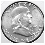 1951 D GEM FBL FRANKLIN HALF DOLLAR