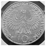 GERMANY SILVER 10 MARKS CH BU