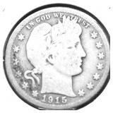 1915 D BARBR QUARTER G