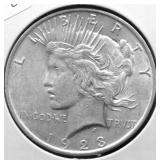 1923 PEACE DOLLAR AU