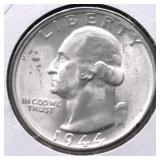 1944 S GEM BU WASHINGTON QUARTER