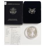 1997 PROOF SILVER EAGLE W BOX PAPERS