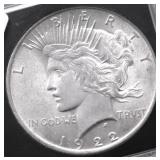 1922 CHOICE BU PEACE DOLLAR