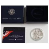 US ARMY SILVER MEDAL W BOX PAPERS