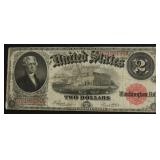 1917 TWO DOLLAR US LEGAL TENDER VF
