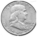 1961 D FRANKLIN HALF DOLLAR XF