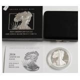 2024 PROOF SILVER EAGLE W BOX PAPERS