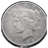 1923 S PEACE DOLLAR VF