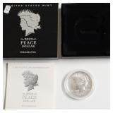 2023 PROOF PEACE DOLLAR W BOX PAPERS