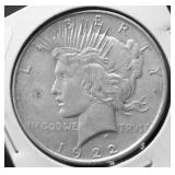 1922 PEACE DOLLAR XF