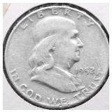 1952 D FRANKLIN HALF DOLLAR VF