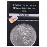 1890  CHOICE BU MORGAN DOLLAR