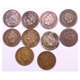 10 INDIAN HEAD CENTS