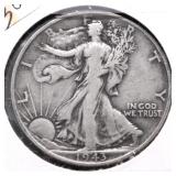 1943 WALKING HALF DOLLAR VF