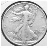 1944 WALKING HALF DOLLAR VF