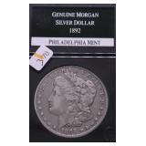1892 MORGAN DOLLAR VF