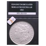 1882 O MORGAN DOLLAR AU