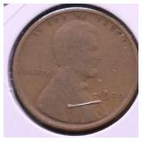 1909 VDB LINCOLN CENT F
