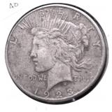 1923 S PEACE DOLLAR VF