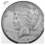 1923 S PEACE DOLLAR VF