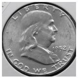 1952 CHOICE BU FRANKLIN HALF DOLLAR