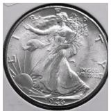 1946 D GEM BU WALKING HALF DOLLAR