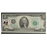 FIRST DAY COVER 2 $ FEDERAL RESERVE NOTE